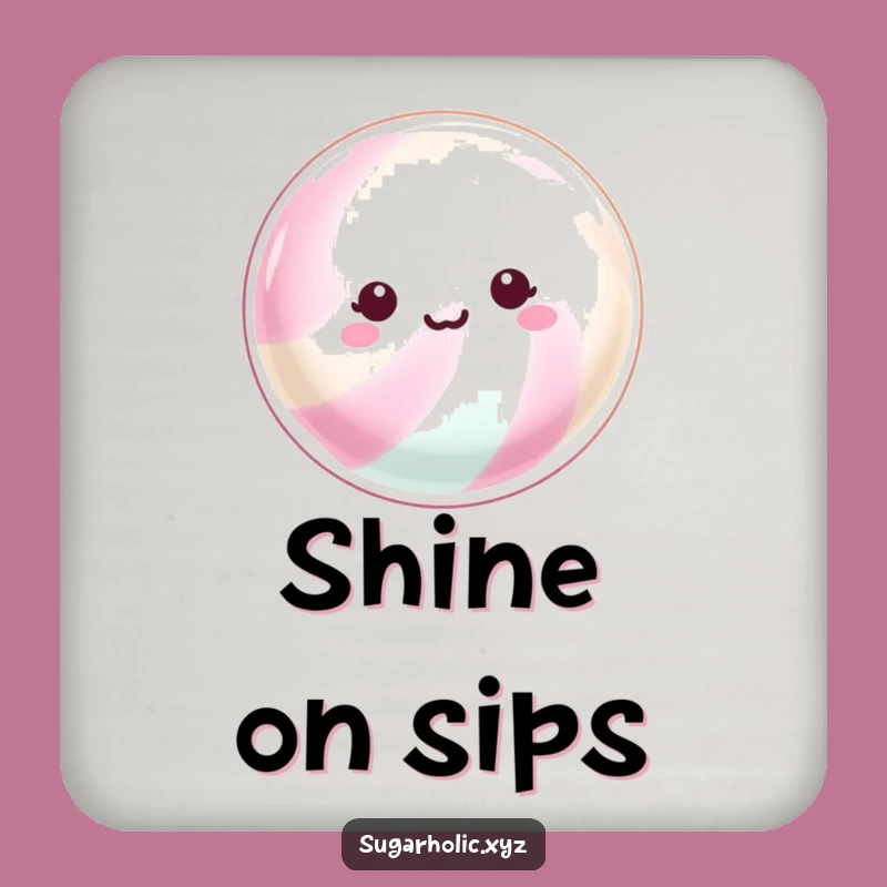 Funny Shimmering Candy Coaster: Protect Surfaces With Shine!