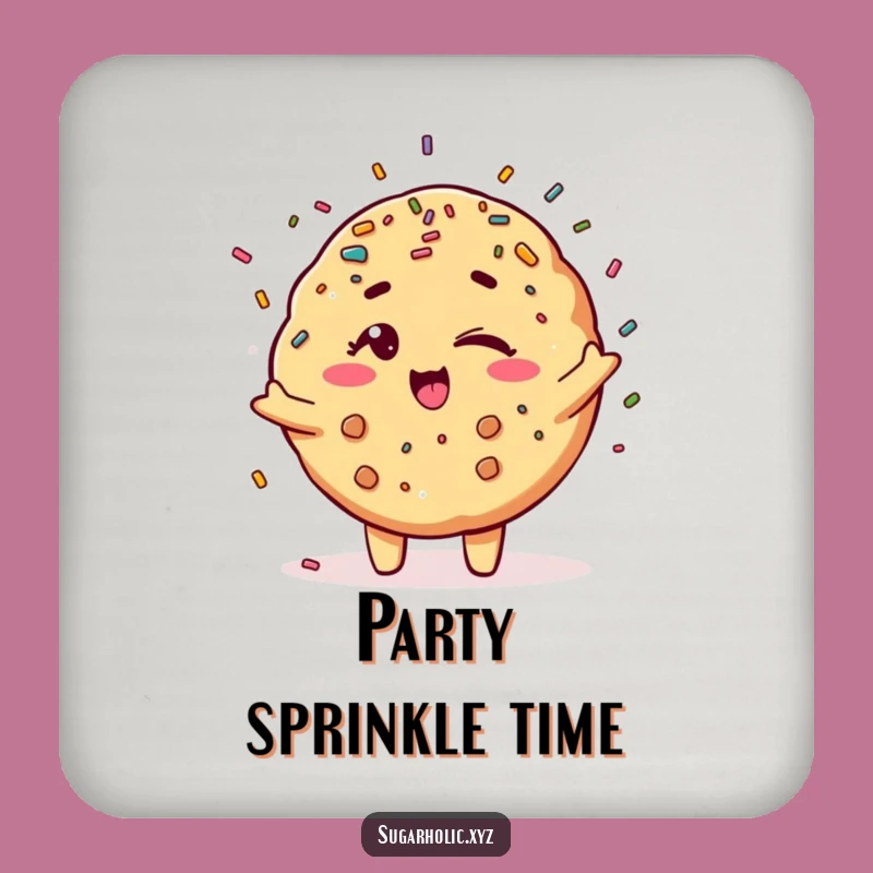 Funny Winking Cookie Coaster Set - Sprinkle Shower Drink Saver Gift