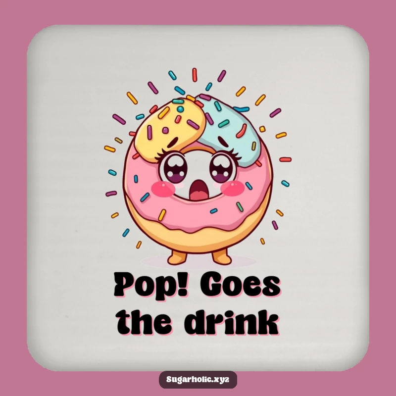 Funny Donut Sprinkles Coasters: Protect Surfaces Surprise Funny Gift