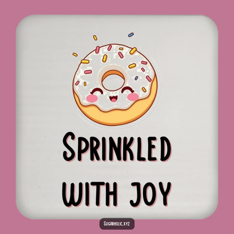 Funny Donut Sprinkle Wink Coasters - Hilarious Protection for Your Surfaces