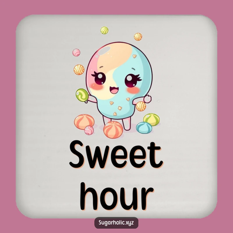 Funny Candy Juggler Coaster - Protect Surfaces with Sweet Style - Funny Gift!