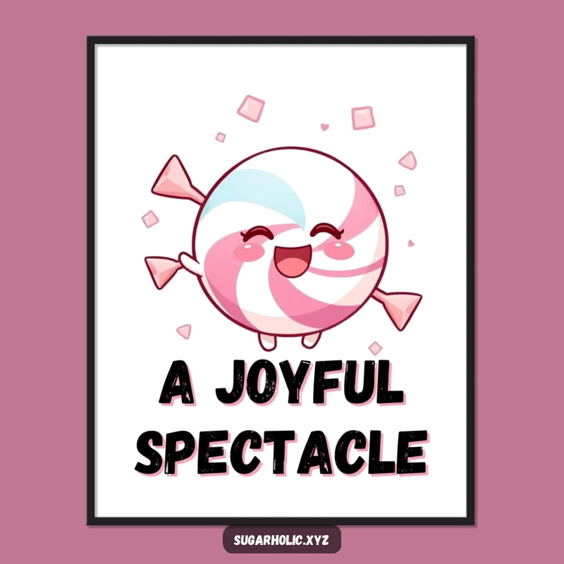 Funny Candy Crystals Poster: Celebrate Sweet Joy