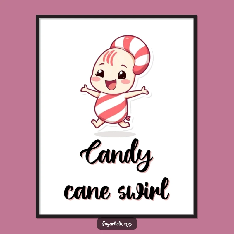 Funny Candy Cane Dance Poster: Hilarious Wall Art Gift for the Holidays