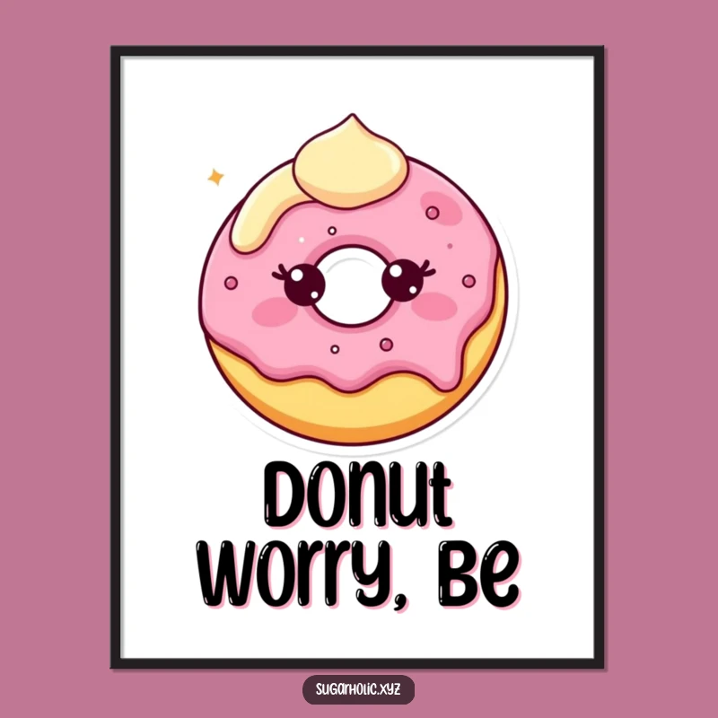 Funny Donut Beam Art Poster: Sweeten Your Walls with Humor!