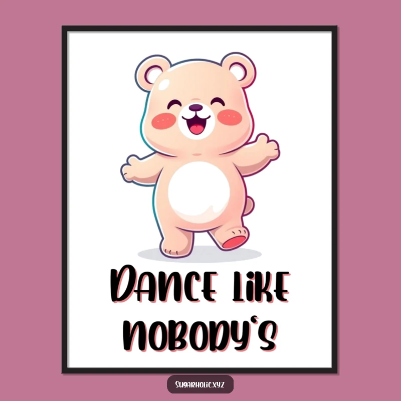 Funny Gummy Bear Dance Art Poster: Bring Joyful Moves to Your Walls!