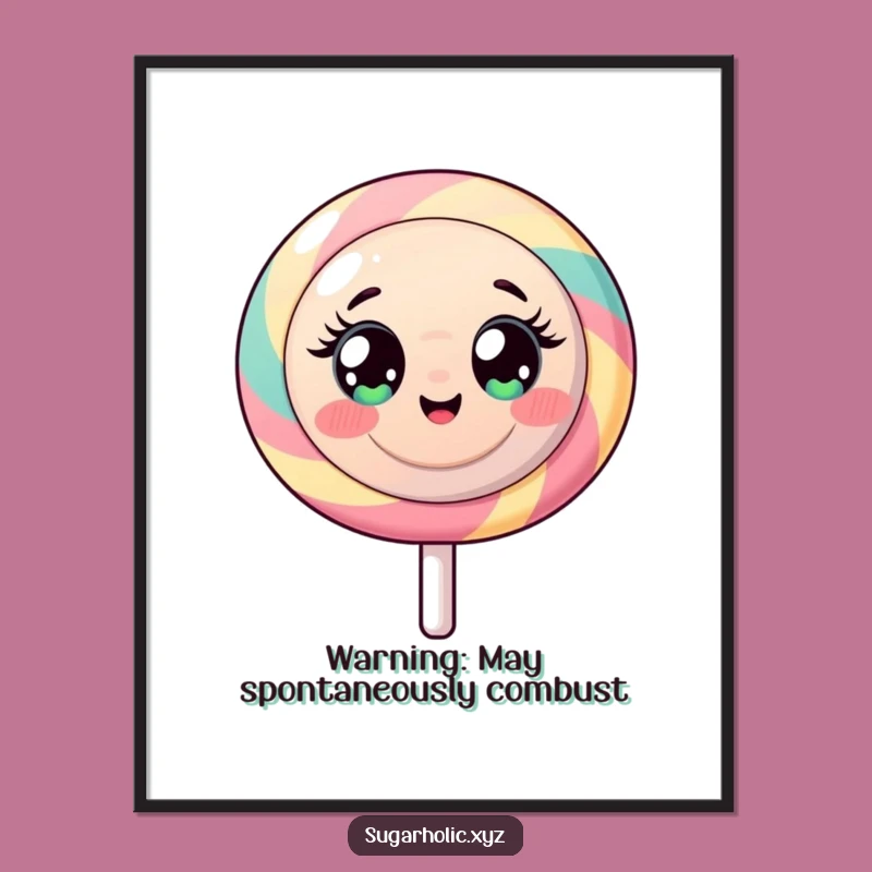 Funny Lollipop Poster: Vibrant Sugary Energy Artwork for Your Walls