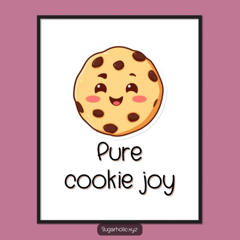 Funny Melting Cookie Poster - Happy & Warm Wall Art