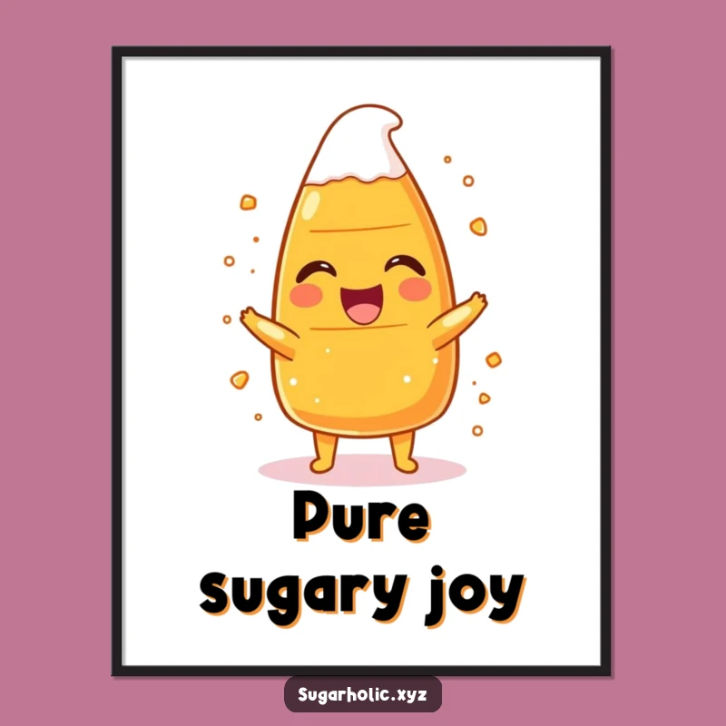 Funny Candy Corn Laughing Poster: Sweet Art to Brighten Your Space, Ideal Funny Gift