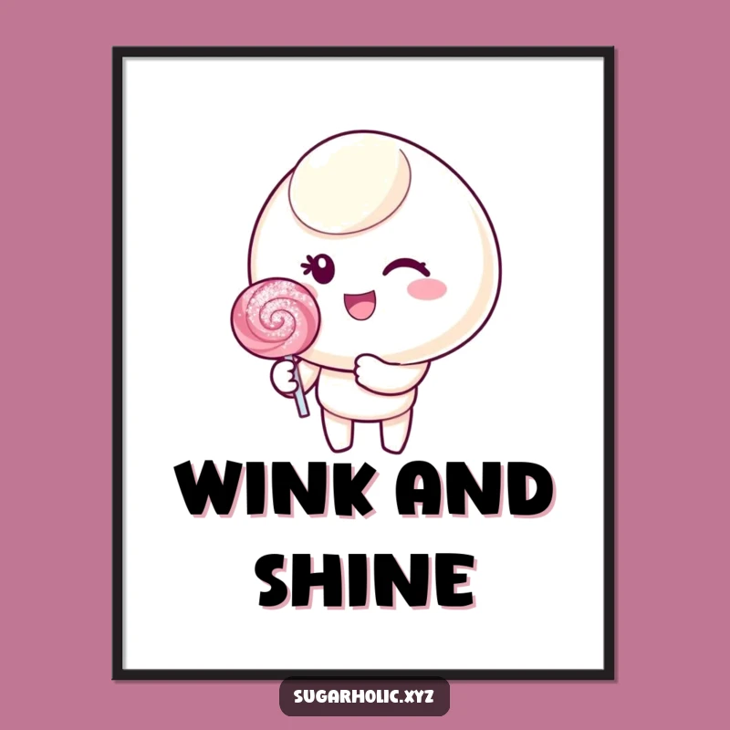 Sparkling Smiles Funny Candy Poster - Sweet Wall Decor