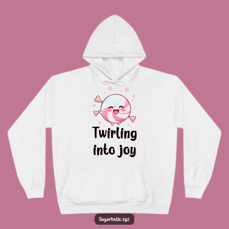 Cozy Funny Candy Twirl Hoodie: Sweet Comfort and Joy