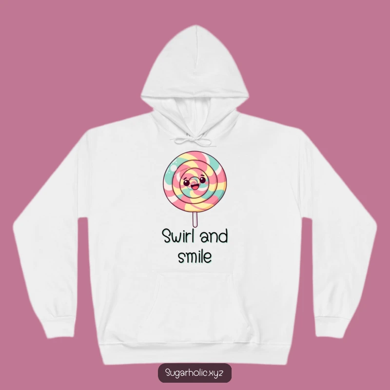 Cozy Funny Happy Spinning Lollipop Hoodie - Stay Warm with Sweet Vibes