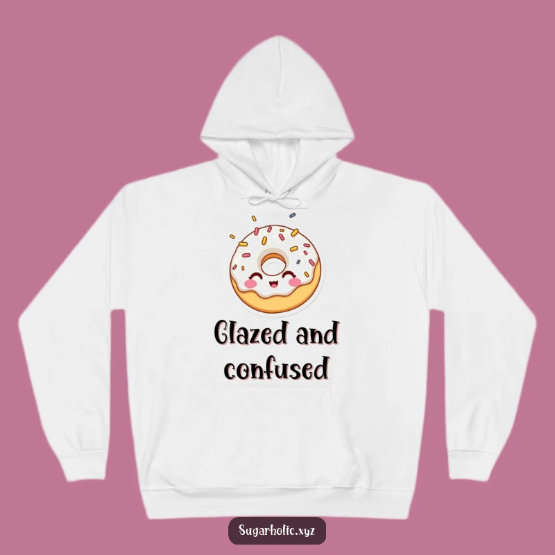 Funny Donut Sprinkle Wink Hoodie - Cozy & Hilarious Treat for Cold Days