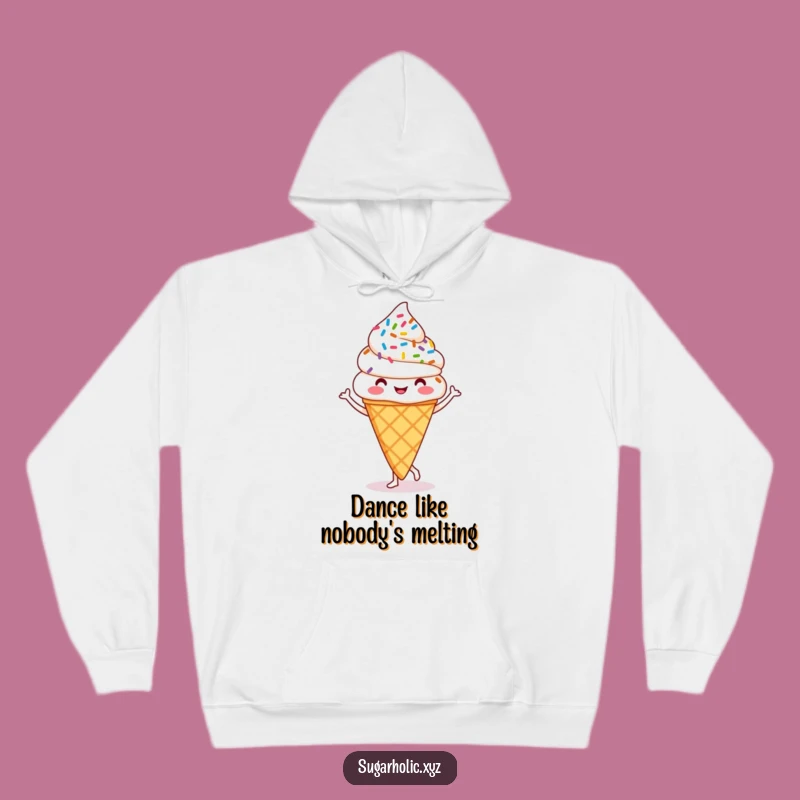 Funny Jigging Ice Cream Cone Hoodie - Cozy Humor, Ideal Funny Gift