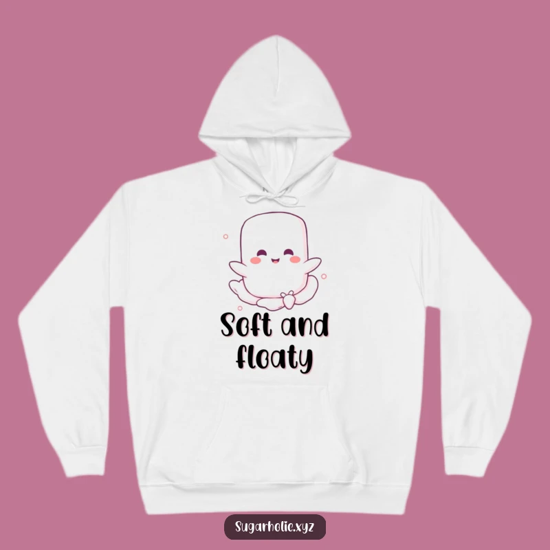 Funny Marshmallow Float Hoodie: Cozy Sweet Character on Sugary Breeze, The Ultimate Funny Gift
