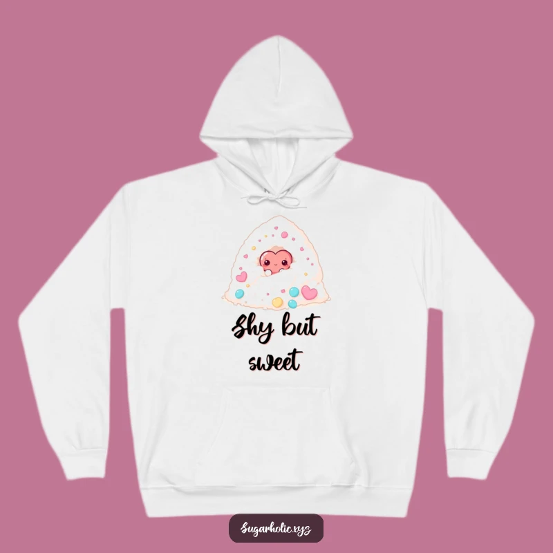 Funny Shy Candy Heart Hoodie - Cozy & Hilarious Comfort for Introverts