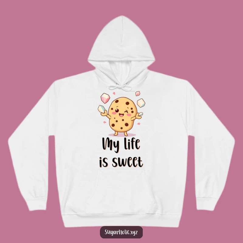Funny Cookie Juggling Sugar Crystals Hoodie - Cozy & Hilarious Sweet Treat Apparel