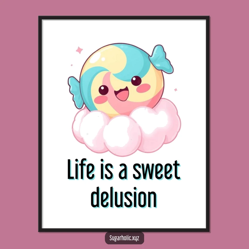 Free Printable Wall Art: Candy Cloud Dream - Whimsical Decor Downloadable Gift