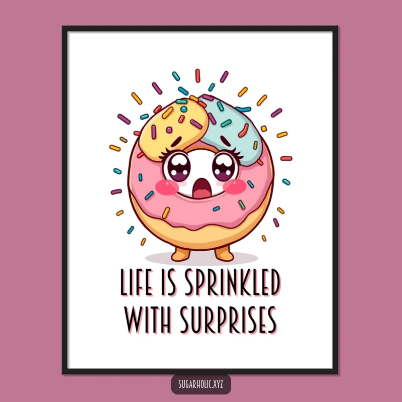 Free Printable Wall Art: Surprised Donut, Hilarious Sprinkle Decor for Fun Spaces