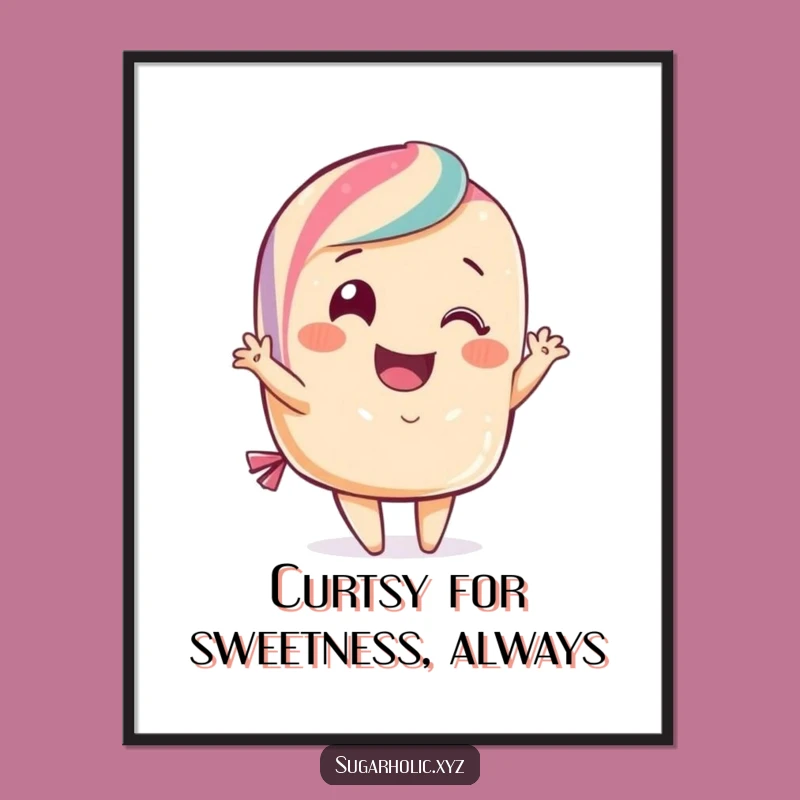 Funny Free Printable Wall Art: Candy Curtsy Decor, Glamorous Downloadable Art