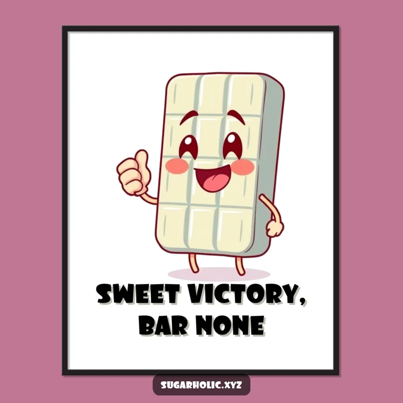 Funny Free Printable Wall Art: Chocolate Bar Fist Pump, Downloadable Decor