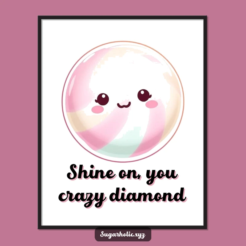 Free Printable Wall Art: Shimmering Candy Delight, Gleaming Downloadable Art