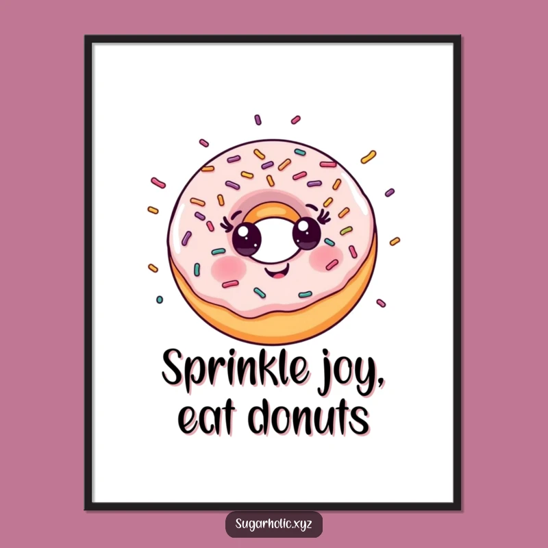 Sprinkle Donut Free Printable Wall Art for a Sweet Vibe!
