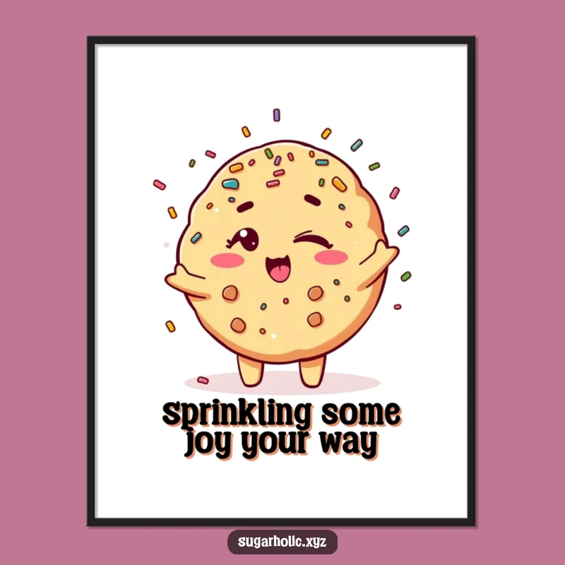 Free Printable Wall Art: Winking Cookie Sprinkles - Funny DIY Downloadable Decor