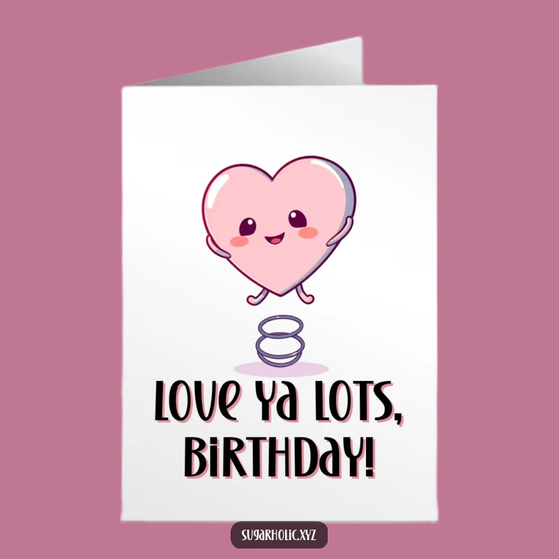 Free Printable Birthday Card: Bouncy Candy Heart for a Joyful Celebration!