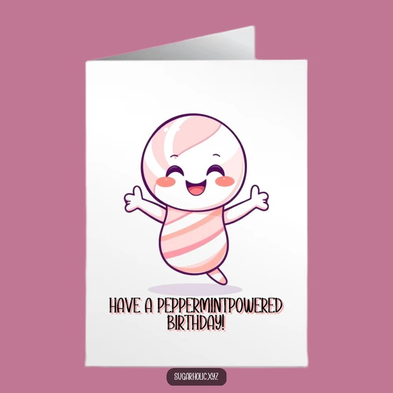 Free Printable Birthday Card: Candy Cane Shimmy - Funny Downloadable Gift