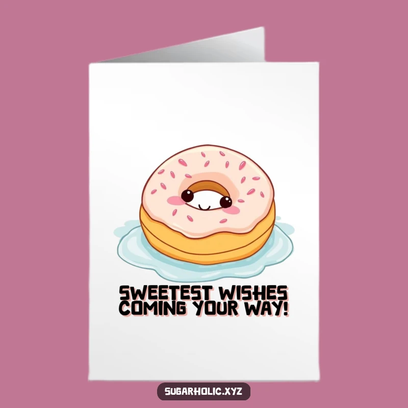 Free Printable Birthday Card: Funny Donut Frosting Swim - Hilarious Downloadable Gift