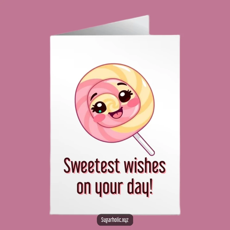 Free Printable Funny Lollipop Birthday Card: Giggling Downloadable Fun