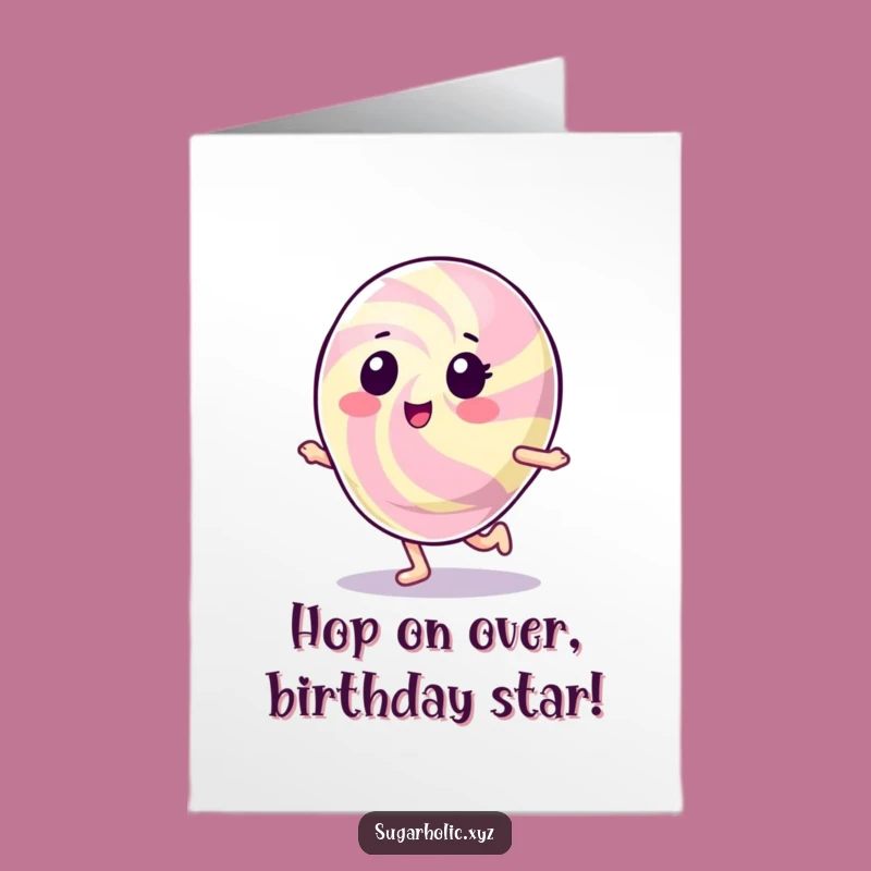 Free Printable Gumdrop Hop Birthday Card: Funny Downloadable Gift for Kids