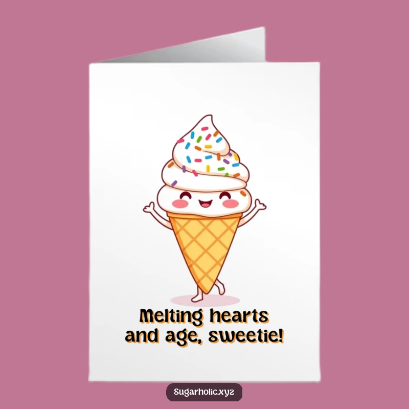 Free Printable Ice Cream Jig Birthday Card: Funny Downloadable Gift for a Sweet Celebration