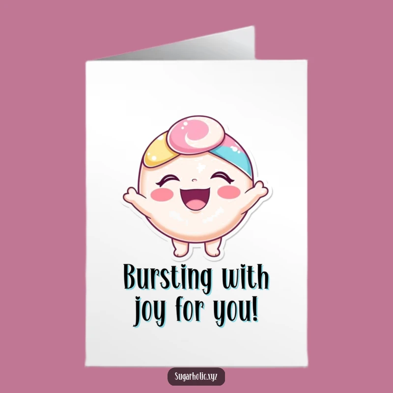 Free Printable Congrats Card: Joyful Candy Burst - Funny Downloadable Gift
