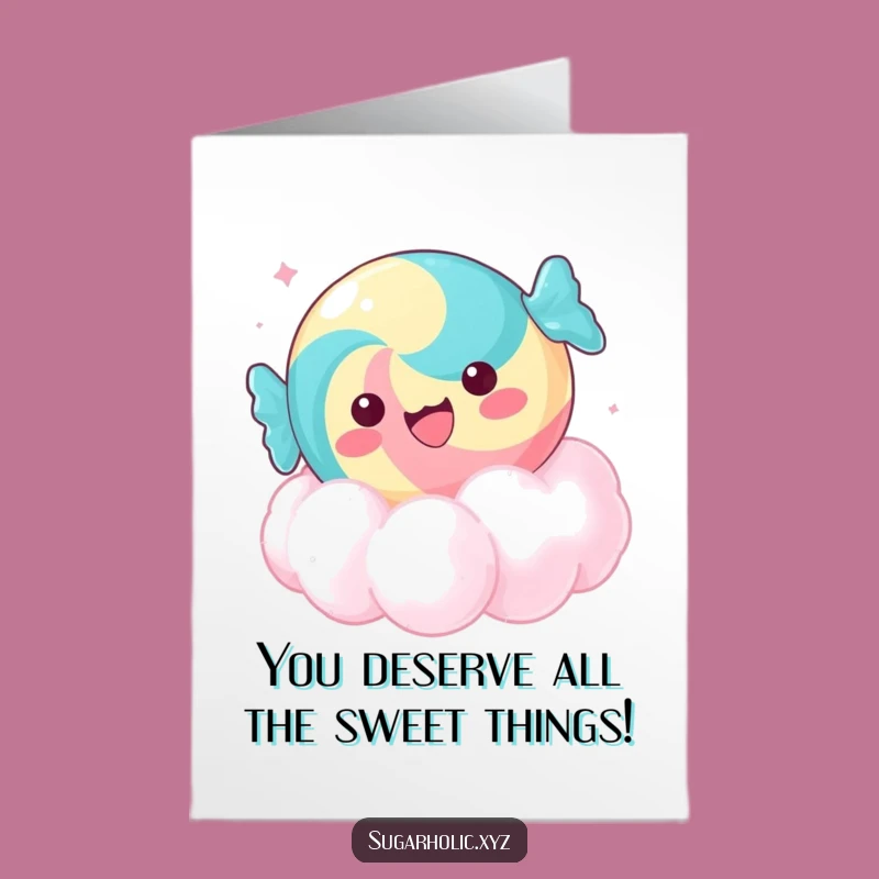 Free Printable Congrats Card: Candy Cloud High - Blissful Downloadable Gift