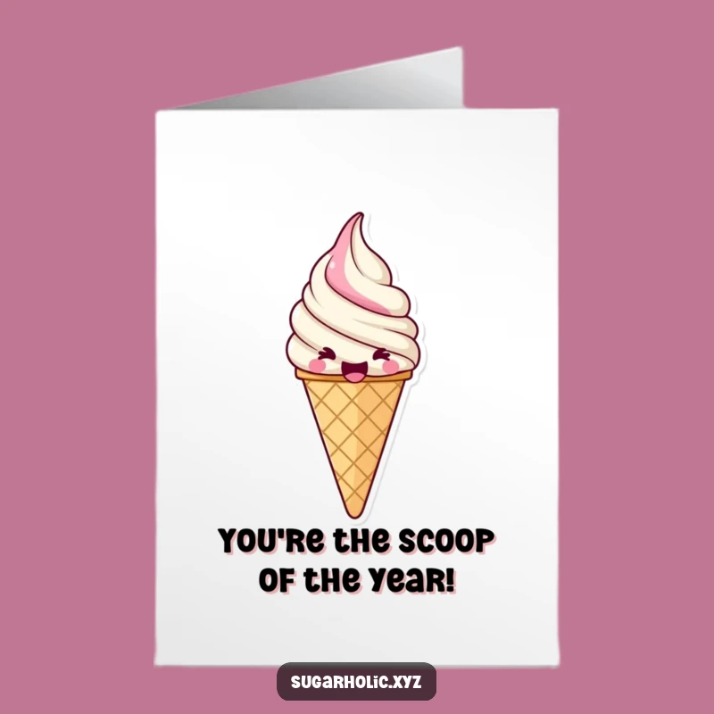 Free Printable Congrats Card: Jubilant Ice Cream Funny Downloadable Gift