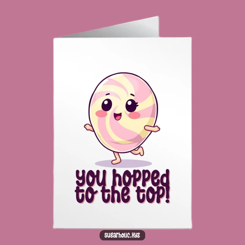 Free Printable Gumdrop Hop Congrats Card: Humorous Downloadable Gift