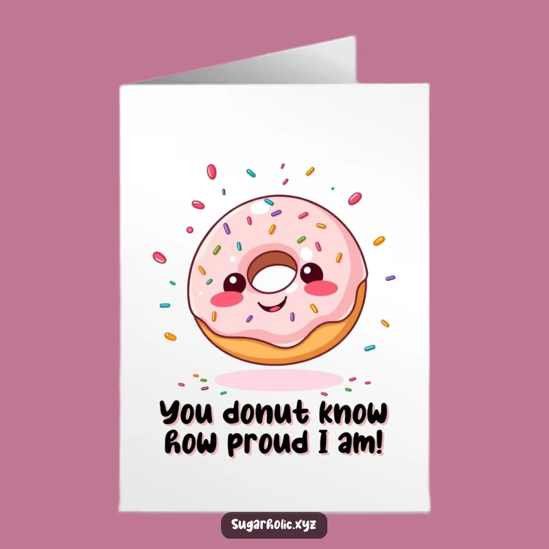Free Printable Congrats Card: Giddy Doughnut - Sprinkly Downloadable Gift!