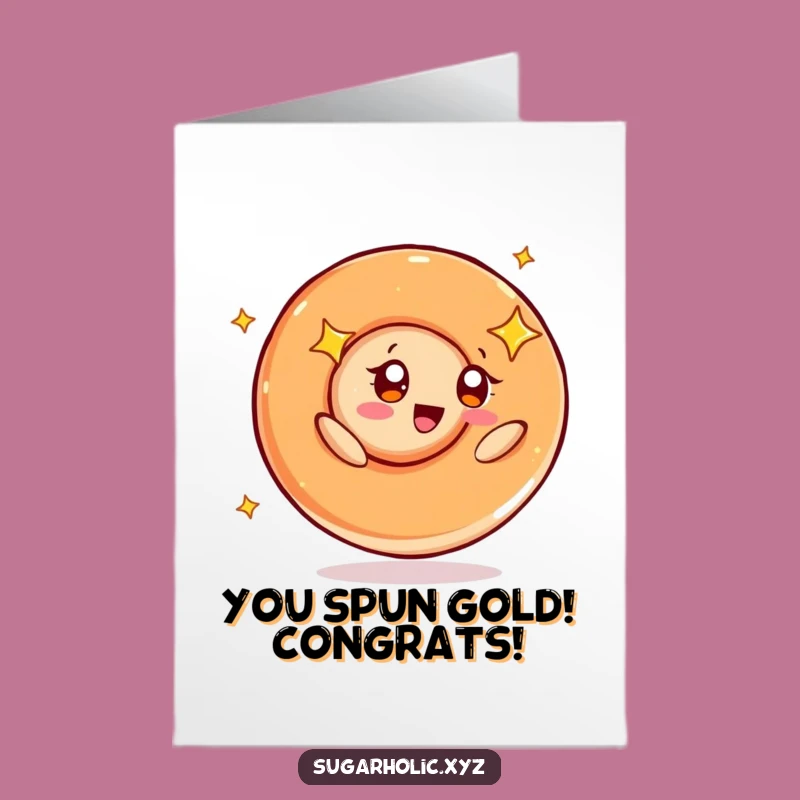 Free Printable Congrats Card: Happy Caramel Swirl, Starry Eyed, Downloadable Celebration