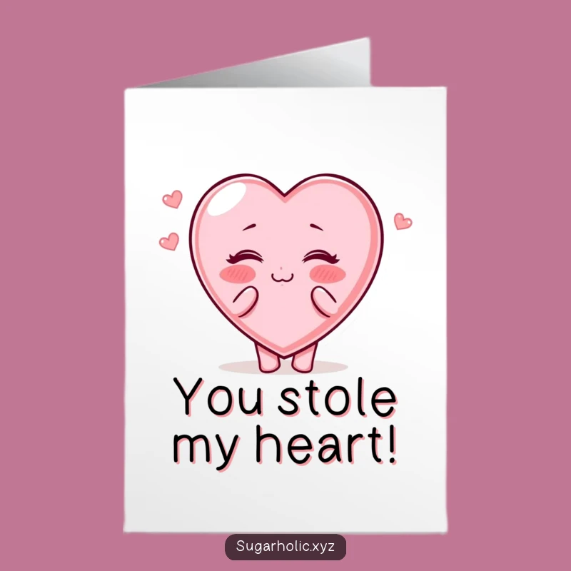 Funny Free Printable Congrats Card: Kissing Candy Heart - Cheerful Downloadable Greeting