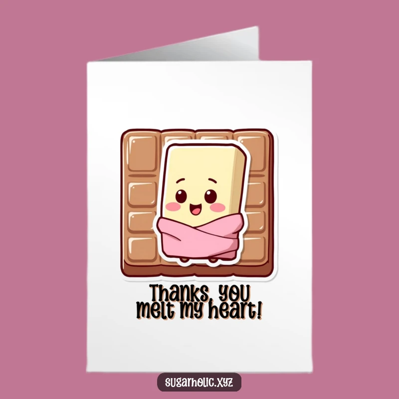 Free Printable Chocolate Chip Thank You Card - Funny Grudging Thanks Downloadable Gift