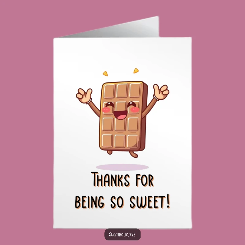 Free Printable Chocolate Thank You Card: Celebrate Jump, Humorous Downloadable Gift
