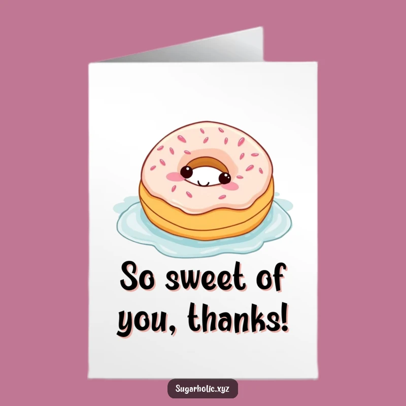 Free Printable Thank You Card: Donut Frosting Swim - Funny Downloadable Gift