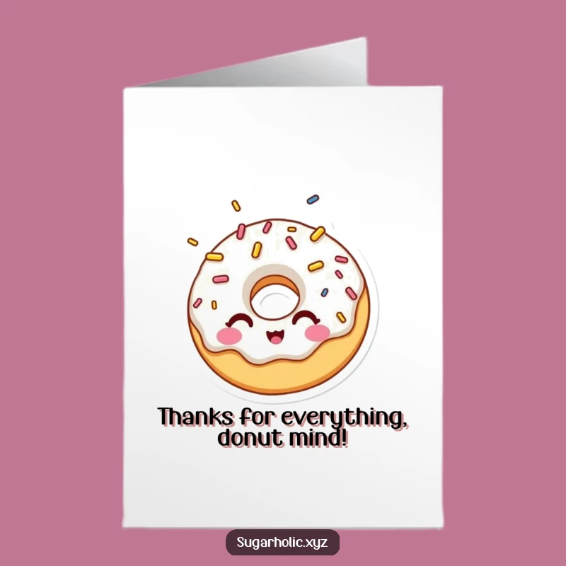 Free Printable Thank You Card: Donut's Sprinkle Gratitude - Downloadable Gift