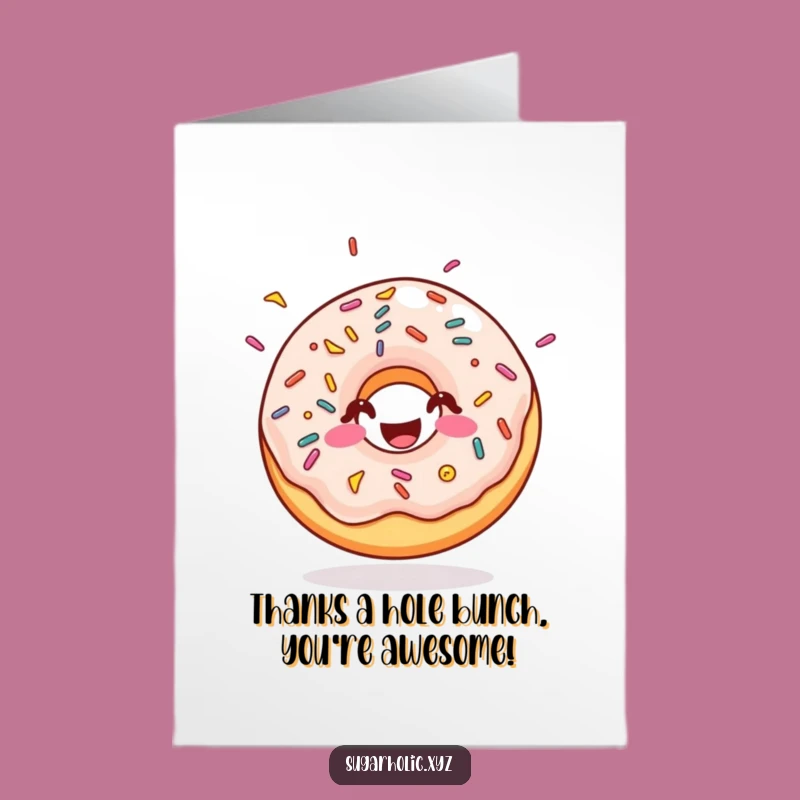Free Printable Thank You Card: Sweet Doughnut Gratitude Downloadable