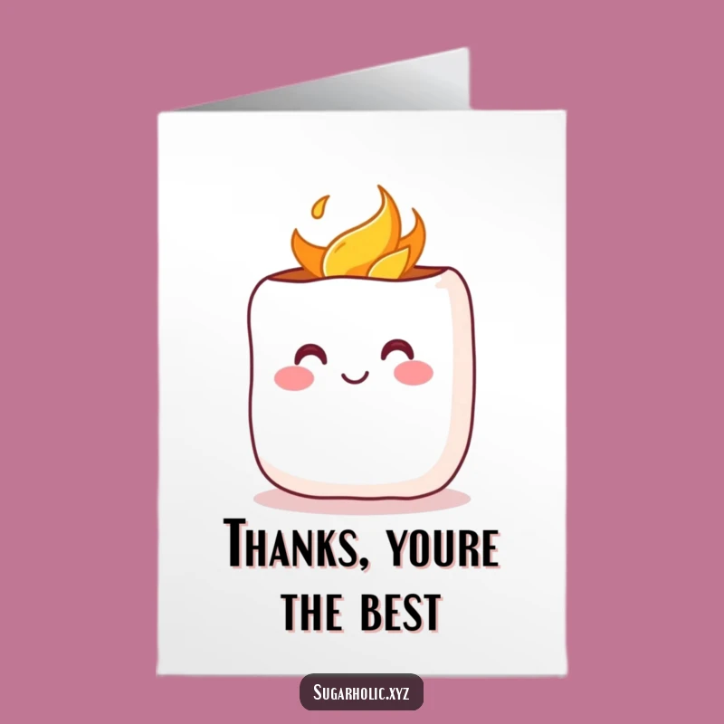 Free Printable Thank You Card: Toasted Marshmallow Gratitude, Downloadable Cozy Thanks