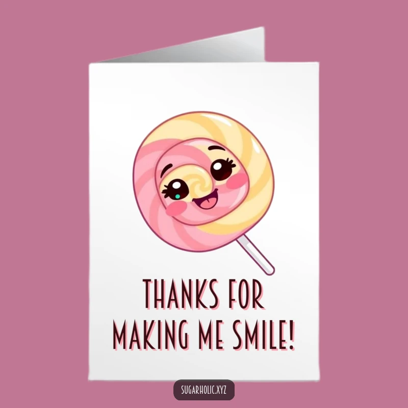 Free Printable Thank You Lollipop Card: Giggling Downloadable Gratitude