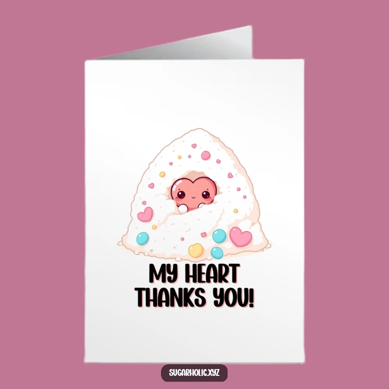 Free Printable Thank You Card: Shy Heart's Sweet Thanks - Downloadable Gift