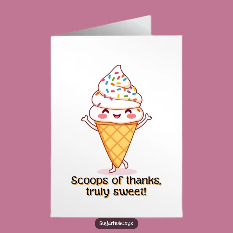 Free Printable Ice Cream Jig Thank You Card: Funny Downloadable for Gratitude