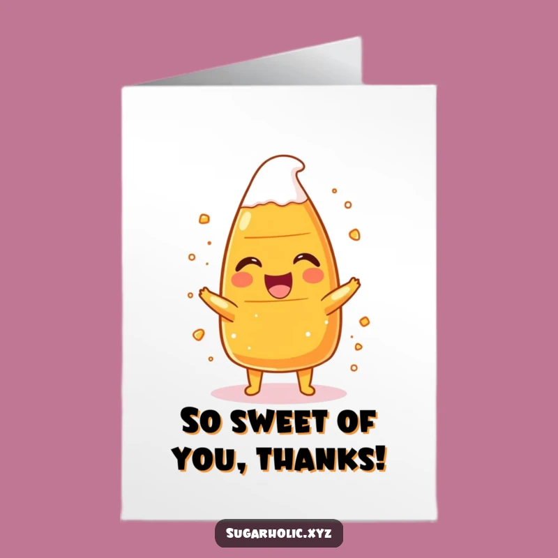 Free Printable Funny Candy Corn Thank You Card - Humorous Downloadable Gift for Gratitude